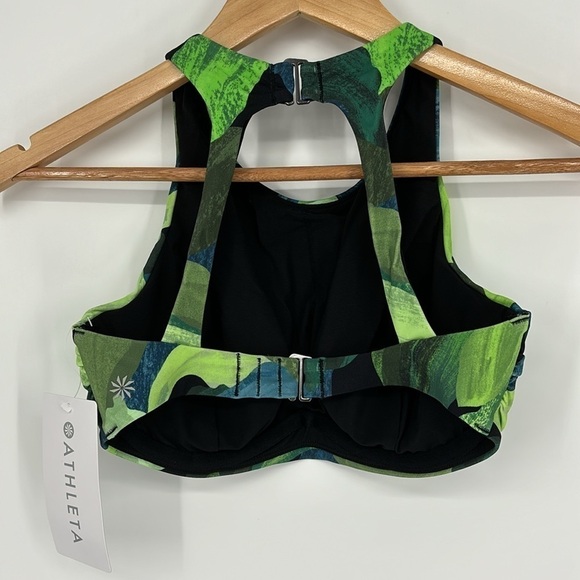 Athleta Maldives Bra Cup Bikini Top in Liana Floral Green 32B / C New with tags! - Picture 8 of 15